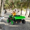 24V 2 Seater Ride On Dump Truck for Kids, Remote Controlled Electric Construction Vehicle with Dump Bed, Extra Shovel, 2WD/4WD, LED Lights - 3 of 4