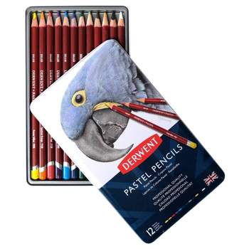 Derwent Tinted Charcoal Pencil Set, 8 mm, Assorted Colors, Set Of 6