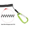 Unique Bargains Retractable Flexible Waterproof Rustproof Lanyard Safety Cord Spiral Lanyard 2 Pcs - 4 of 4