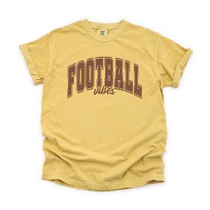 Simply Sage Market Women's Varsity Football Vibes Short Sleeve Garment Dyed Tee - 1 of 4