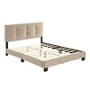 CAVINAS Platform Bed with Adjustable Height Headboard,Upholstered Bed Frame,Box Spring Not Required,Velvet - 4 of 4