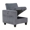 CAVINAS Corduroy Accent Chair with 1 Arm and Hidden Storage,Modern Upholstered Living Room Chairs,Reading Chairs for Living Room - 4 of 4
