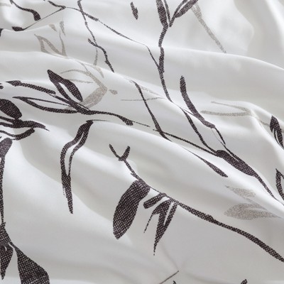 Full Black and Warm Grey Microfiber Reversible Bedspread Set