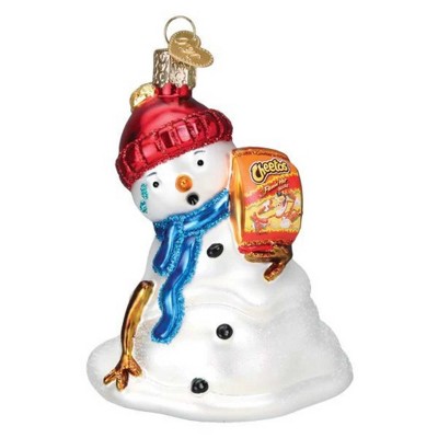Old World Christmas 4.25 In Flamin' Hot Cheetos Snowman Ornament Melting Tree Ornaments