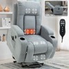 CLIHOME Up to 350 LBS Power Lift Recliner Chair, Heavy Duty Motion Mechanism with 8-Point Vibration Massage and Lumbar Heating - 2 of 4