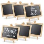 Juvale 6-pack Small Wooden Plate Stands For Display 6 Inch