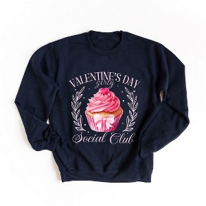 Simply Sage Market Women's Graphic Sweatshirt Coquette Valentine Cupcake - 1 of 4