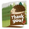 Big Dot of Happiness Forest Hedgehogs - Woodland Birthday Party or Baby Shower Thank You Cards (8 count) - 2 of 4