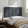 vidaXL Velvet Upholstered Headboard Cushion in Dark Gray with Foam Filling and Convenient Hanging Design - 39.4 inch Compatible - 4 of 4
