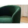 25.6'' Teddy Fabric Barrel Armchair with 360° Swivel, Ergonomic Backrest and Powder Coating Metal Base - 4 of 4