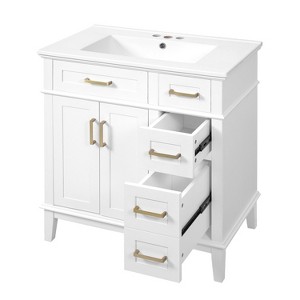 Dexmalle Modern 30" Bathroom Vanity with Soft-Close Doors - 1 of 4