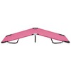 vidaXL Folding Sun Lounger Steel Pink - 3 of 4