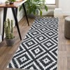 Modern Geometric Washable Runner Rug with Non-Slip Rubber Backing, Low Pile Carpet for Hallway, Kitchen, Laundry, and Entryway. - 2 of 4