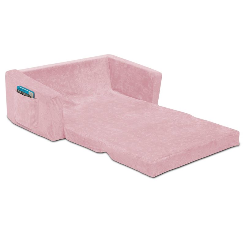 Delta Children Kids&#39; Serta Perfect Sleeper Extra Wide Comfy 2-in-1 Flip Open Convertible Sofa to Lounger - Pink, 6 of 11