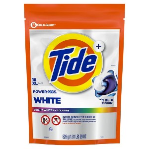Tide Power PODS Plus Ultra OXI White and Bright Laundry Detergent, Advanced Stain Removal and Whitening Power, 18 Count - 1 of 1
