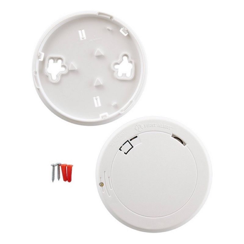 First Alert PR710E Slim Smoke Detector with Photoelectric Sensor and LED Escape Light, 6 of 9