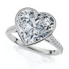 Pompeii3 Certified 2 1/5Ct TW Heart Shape Diamond Engagement Ring 14k Grown Lab Created - 3 of 4