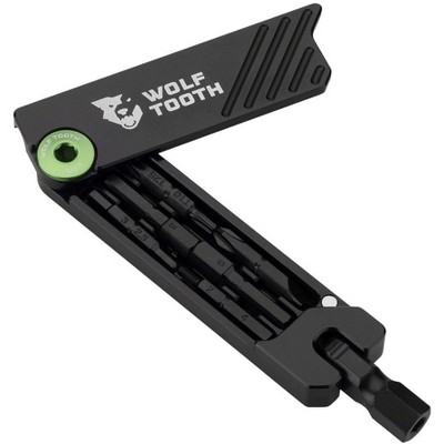 Wolf Tooth 6-Bit Hex Wrench - Multi-Tool, Green ED-Coated Corrosion-Resistant