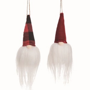 Transpac Polyester Multicolor Christmas Plush Gnome Ornaments Set of 2 - 1 of 2