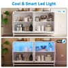 Sideboard Buffet with Power Outlet & LED Light, 55" Large Wood Storage Cabinet with 4 Doors and Adjustable Shelves - 4 of 4
