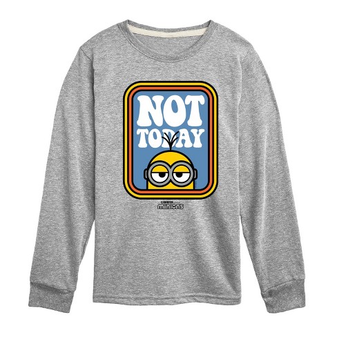 Boys' - Despicable Me Minions - Not Today Long Sleeve Graphic T-Shirt - image 1 of 4