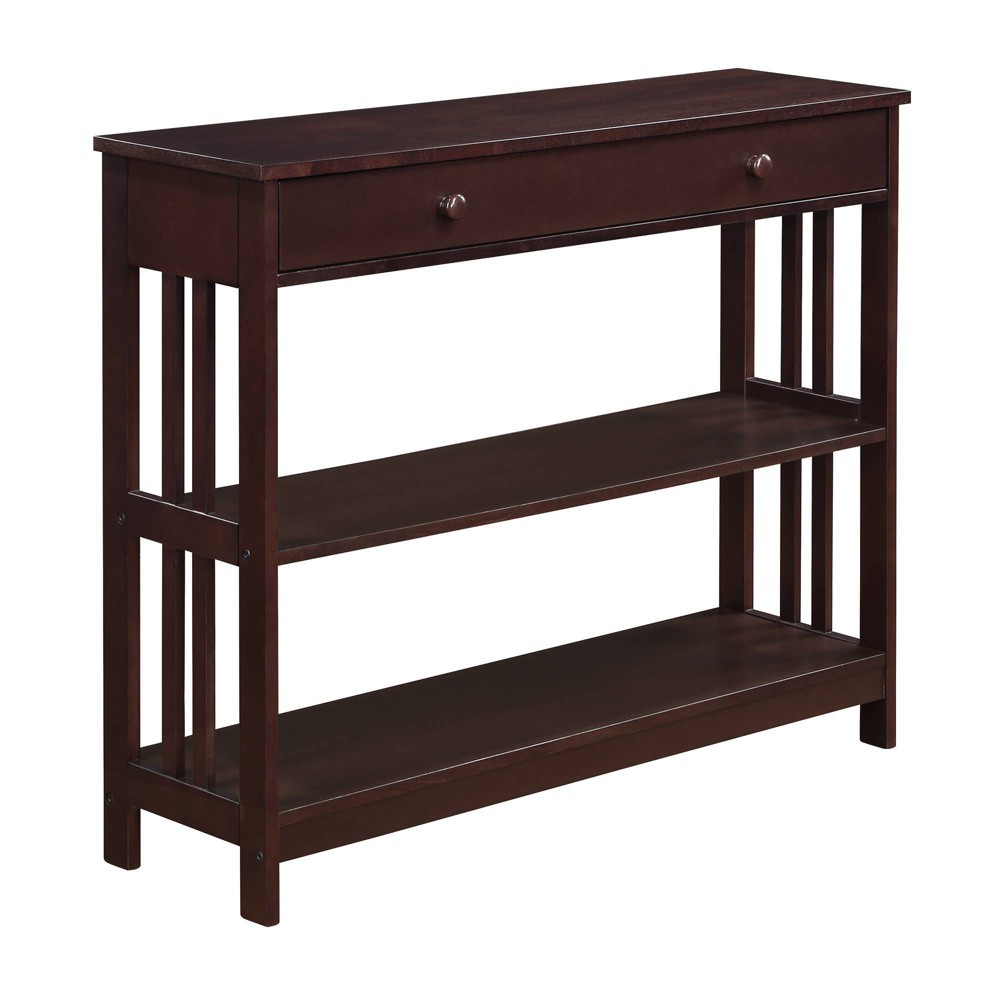 Photos - Coffee Table Mission 1 Drawer Console Table Espresso - Breighton Home