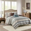Gracie Mills Irmgard 5-Piece Reversible Jacquard Quilt Set with Throw Pillows - 2 of 4