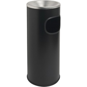 Genuine Joe Ashtray Receptacle Fire-Safe 3 Gal. Aluminum/Black 58884 - 1 of 3