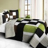 Slickblue Full/Queen 3PC Quilt Set, 100 TC Patchwork, Pre-Washed, Vermicelli Quilted Quilt with 2 Shams - 2 of 4