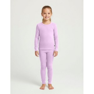 City Threads Girls USA-Made Soft & Cozy Thermal Long Johns 2-Piece Set - Warm Base Layer & Loungewear - 1 of 4