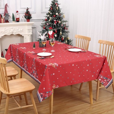 Farmhouse Christmas Decorative Winter Holiday Table Cloth, 60" x 84"