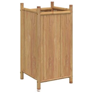 vidaXL Planter Natural Bamboo Bamboo 15.7x15.7x31.5 in Decorative Inlays - 1 of 4