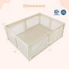 Safstar Large Baby Playpen, 75" x 59" Baby Activity Center w/Zippered Doors, Storage Bag, Indoor Outdoor Baby Play Yard Fence for 0-3 Years Old - 2 of 4