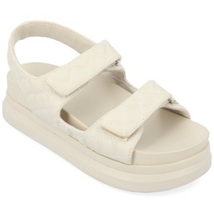 Journee Collection Womens Debby Hook and Loop Platform Sandals - 1 of 4