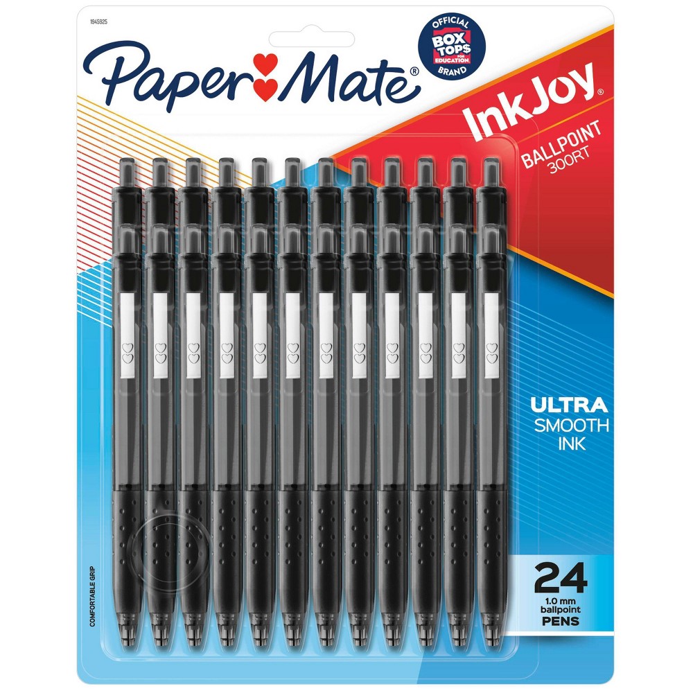 Photos - Pen Paper Mate Ink Joy 24pk 300RT Ballpoint  1.0mm Black 