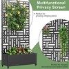SpassWay 72"H Metal Planter Box with Trellis Raised Garden Bed with Arbor Privacy Screen with Wheels - 4 of 4