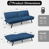 Vipbear 70 In Convertible Futon Sofa Bed,Armless Memory Foam Futon Sleeper Sofa Detachable Loveseat Comfy Couch Bed for Small Compact Living Spaces - 2 of 4