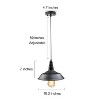 LNC Elvis 1-Lights 10.2" Farmhouse Dome Pendant  Lights, Matte Black - 3 of 4