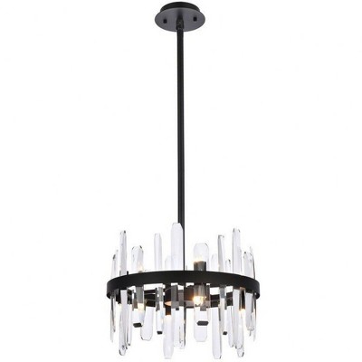 Elegant Lighting Serena 8 - Light Pendant in  Black