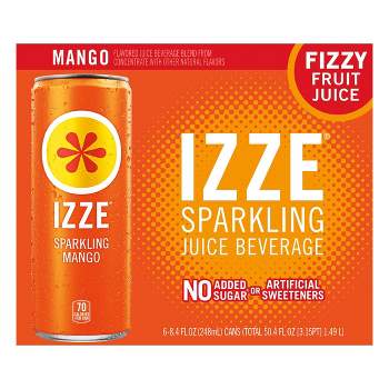 IZZE Mango Sparkling Juice - 6pk/8.4 fl oz Cans