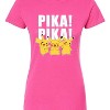 Women's - Pokémon - Multi Pikachu Pika Pika Fitted Graphic T-Shirt - 2 of 3