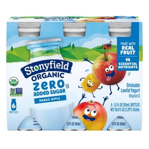 Stonyfield Organic Lowfat Mango Apple Traditional Kids' Yogurt Smoothies - 3.1 fl oz/6ct - 1 of 4