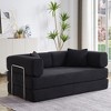 Whisen Convertible Sleeper Sofa with Corduroy Mattress and Pillow - 2 of 4