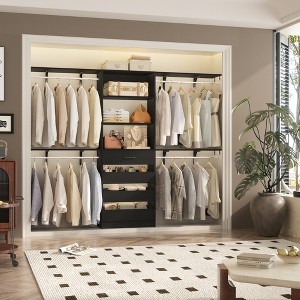 Aheaplus 96'' Closet System with 4 Drawers and Shelves - 1 of 4