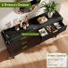Wave Fluted 6-Drawer Dresser, 55" Wide Chest with Anti-Tip Device & Metal Legs, Large Storage for Bedroom Hallway Entryway - 4 of 4