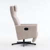 Linen Fabric 360 Swivel Chair, Handle Glider Recliner Nursery Chair With Adjustable Back And Footrest, Swivel Chairs Accent-Cuddlewood - 3 of 4