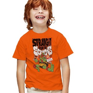 Teenage Mutant Ninja Turtles: Mutant Mayhem Raph Sewers Kids T Shirt For Youth, Orange - 1 of 4