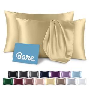 2 Pcs Satin Pillowcase Set for Hair and Skin by Bare Home - 1 of 4