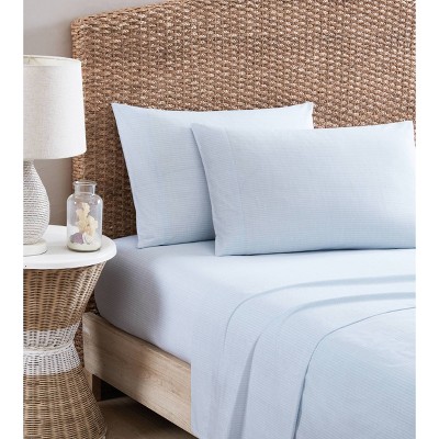 Ala Moana Blue Cotton Percale Queen Sheet Set