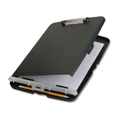 Officemate Slim Clipboard Storage Box, 10-1/2 x 14-1/2 x 1-1/4 Inches, Charcoal